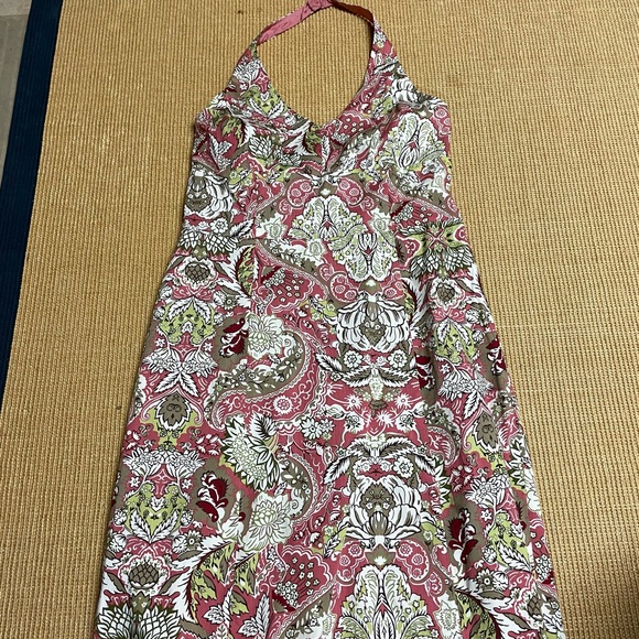 Ann Taylor Halter Dress Size 14 / 18” pit to pit and length 33” cotton, lined - Picture 11 of 13